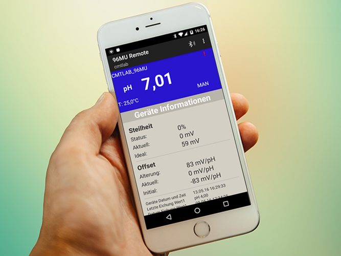Messwerte auf dem Smartphone